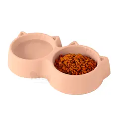 RYBIU IMPORT - Platillo Pet para Gato en Tono Carne Y+Ligas de Regalo