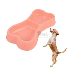 GENERICO - Plato con Doble Compartimiento Pet Rosado Y+Regalo Agendita