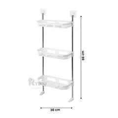 GENERICO - Estante Funcional de Baño Blanco Y+Regalo Ligas para Peinar