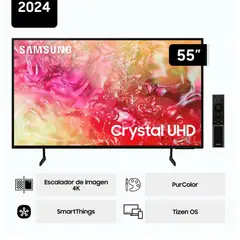 SAMSUNG - Televisor LED 55 Crystal UHD 4K Tizen OS Smart TV 55DU7000