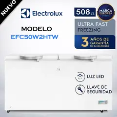 Electrolux - Congelador Horizontal 508L Frost Blanco EFC50W2HTW