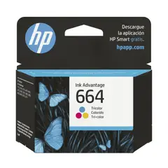 HP - Cartucho de Tinta 664 Tricolor Original