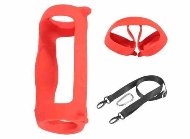 PROTECTOR FUNDA CASE DE SILICONA ROJO PARA JBL CHARGE 5