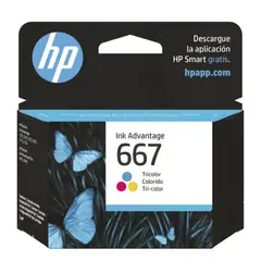 HP - Cartucho de Tinta 667 Tricolor Original