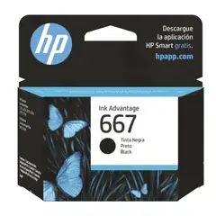 HP - Cartucho de tinta Original 667 Negro