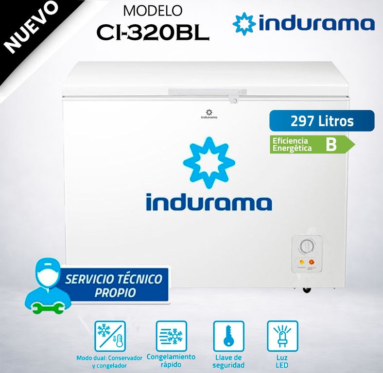 CONGELADORA 297 L DEFROST CI-320BL BLANCO