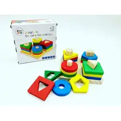 GENERICO - Didáctico de Apilamiento Geométrico 4 Torres de Madera