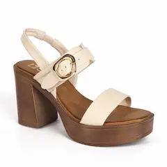 STHEF - Zapato Plataforma para mujer - CREMA