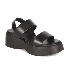 STHEF - Sandalia casual para mujer - NEGRO