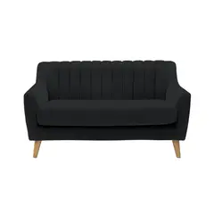 BARAKA HOME - Sofá Vintage Louth Cong 3 Cuerpos - Negro
