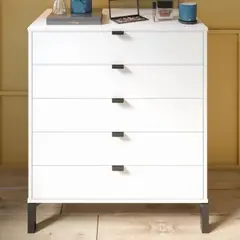 TU MESITA - Cómoda Clásica Queen 5 cajones color Blanco