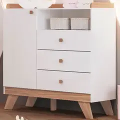 TU MESITA - Cómoda Infantil Padme color Blanco 3 cajones