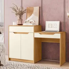 TU MESITA - Tocador y Cómoda Moderna Moisés color BlancoDuna