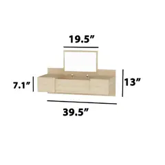 TU MESITA - Tocador Flotante Robín color Duna 3 puertas