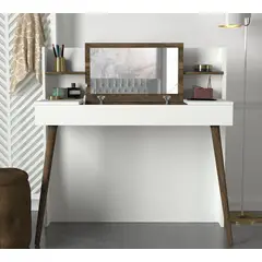 TU MESITA - Tocador Moderno Tatty color BlancoMarrón