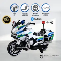 GENERICO - Moto a Batería Musical «FAST CALEB» Con Bluetooth White