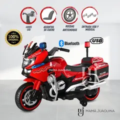 GENERICO - Moto a Batería Musical «FAST CALEB» Con Bluetooth Red