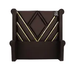 BARAKA HOME - Cabecera Signature Ceuta con Tela espejo 2 Plz - Chocolate