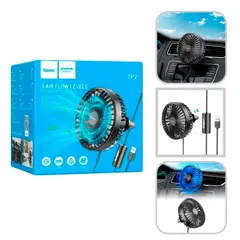 GENERICO - Ventilador para Auto - Portatil 3 Niveles de Aire USB HOCO ZP2