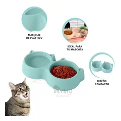 RYBIU IMPORT - Comedero de Orejas en Tono Celeste Y+Envoltorio de Regalo