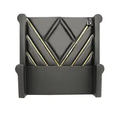 BARAKA HOME - Cabecera Signature Ceuta con Tela espejo 2 Plz - Plomo