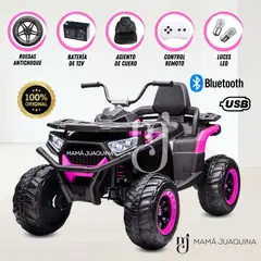 GENERICO - Cuatrimoto a Batería Musical «JENSEN» con Control Remoto Pink