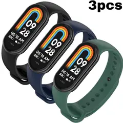 GENERICO - 3pcs correa de silicona para Xiaomi Mi Band 8 Eleva tu estilo