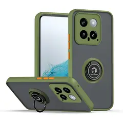 GENERICO - Case Ahumado Con Anillo Xiaomi 14 Mi 14 - VERDE