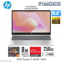 HP - LAPTOP AMD RYZEN™5-7520U 8GB RAM 256GB SSD 156 FHD FREEDOS 15-fc0009la 802M9LAABM