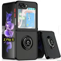 GENERICO - Funda Case Para Samsung Z Flip 5 Anti golpe Anillo - NEGRO