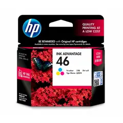HP - TINTA 46 TRICOLOR 750 PAG DESKJEFT INK 2529 4729 PN CZ638AL