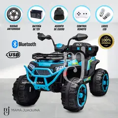 GENERICO - Cuatrimoto a Batería Musical «ZAYDEN» Sky Blue