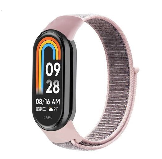 CORREA NYLON PARA XIAOMI BAND 8 ROSADO