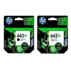 HP - Kit Tinta 662XL Negro Tricolor
