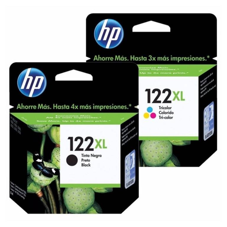 Kit Tinta 122XL Negro Tricolor