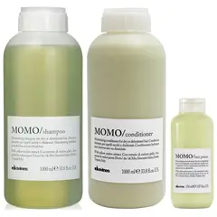 DAVINES - Shampoo Hidratante 1000ml + Acondicionador + Crema Momo