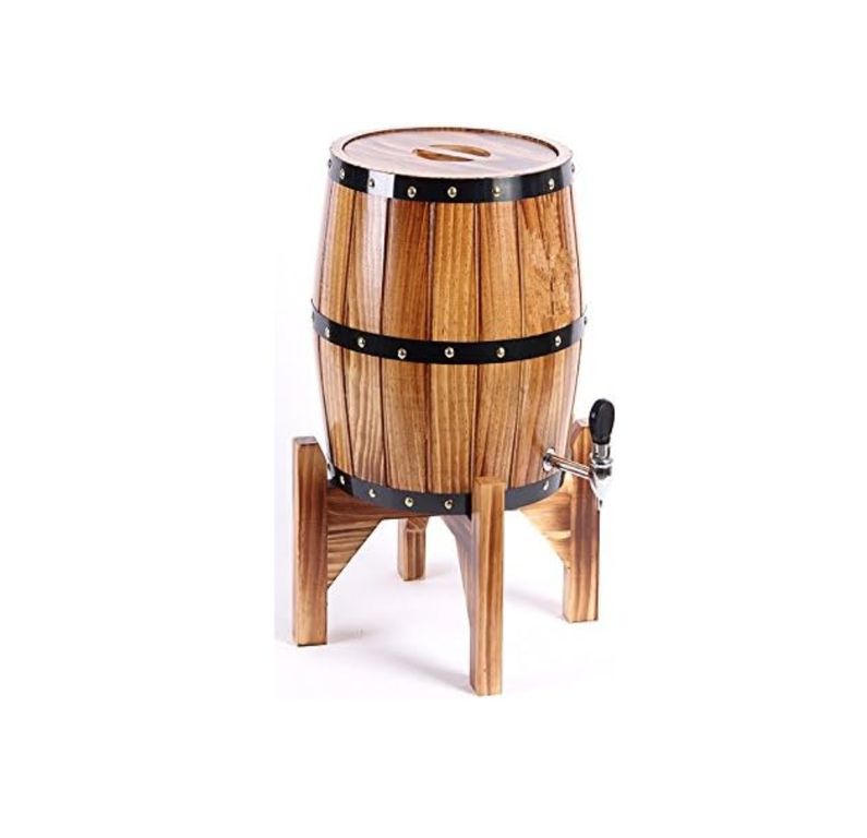 Barril para bebidas de madera y acero inoxidable 3L