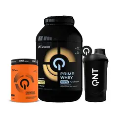 QNT - Proteína Prime Whey 4.4 Lb Cookies & Cream + Creatina 300g + Shaker