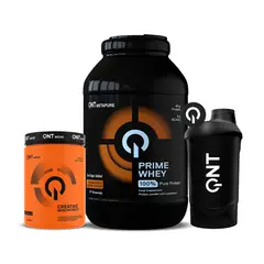 QNT - Proteina Prime Whey 4.4 Lb Chocolate Belga + Creatina 300g + Shaker