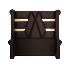 BARAKA HOME - Cabecera Signature Ourense con Tela espejo 2 Plz - Chocolate