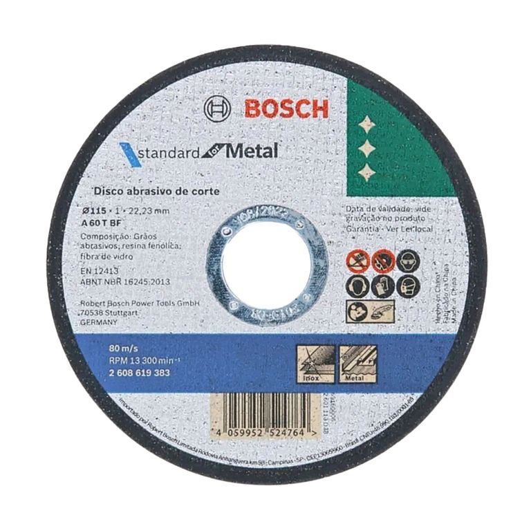 Disco Corte de Metal 4.5 " Standard 115 x 1 mm