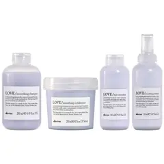Davines - Shampoo 250ml + Acondicionador + Crema + Sérum Love Smoothing