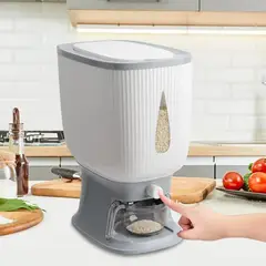 GENERICO - Dispensador De Arroz y Menestras De 10 Kilos - Gris