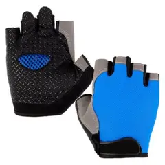 GENERICO - Guantes para Ciclismo Gym AZUL Talla M