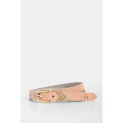 VELEZ - Vélez Cinturón Unifaz De Cuero 3 Pasadores Natural