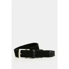VELEZ - Vélez Cinturón Unifaz Cordón Cuero Para Hombre Trenza Negro
