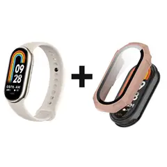 GENERICO - CORREA SILICON + BUMPER PARA XIAOMI BAND 8 NUDE
