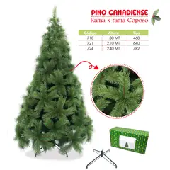 GENERICO - Árbol de navidad de 210mt Rama x rama coposo pino canadiense