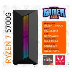 AMD - Computadora PC Ryzen 7 5700G RAM 16GB SSD 500GB CON GRAFICOS RADEON