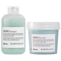 DAVINES - Shampoo Iluminador Cabello Teñido 250ml + Mascarilla Minu